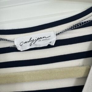 Carly Jean Los Angeles Blue and White Striped Tee